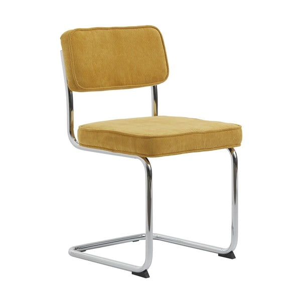 Kollane velvetist söögitool Rupert - Unique Furniture