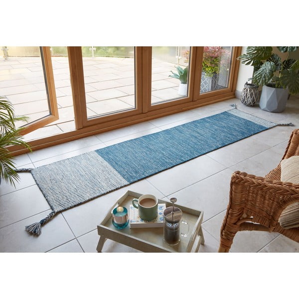 Sinine villane vaibajooksja 60x200 cm Indira - Flair Rugs-image-1