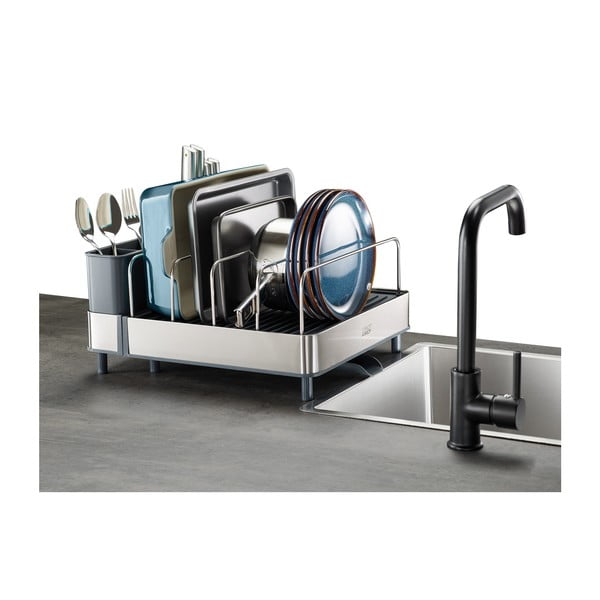 Sinine-hõbe metallist nõudekuivatusrest Extend - Joseph Joseph-image-4