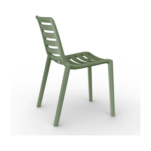 Sada 2 olivově zelených zahradních židlí Resol Slatkat