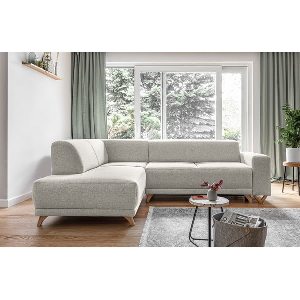 Beež nurgadiivanvoodi panipaigaga (vasak nurk/L-kujuline) Classy Sophie – Miuform-image-1