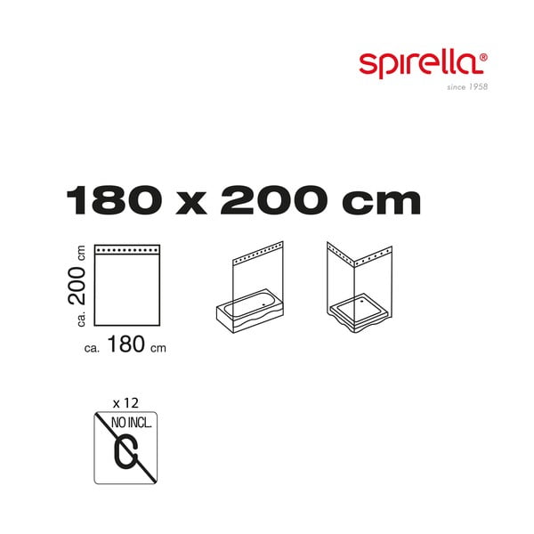 Dušikardin 180x200 cm Primo - Spirella-image-2