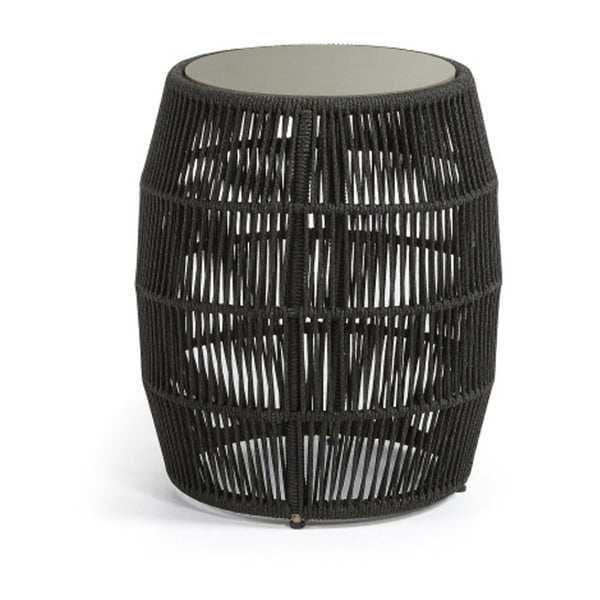 Tmavě šedý odkládací stolek La Forma Program, Ø 50 cm