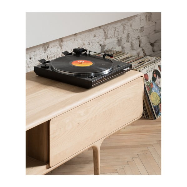 Massiivne tammepuust telerikapp 2 sahtliga Fawn - Gazzda-image-1