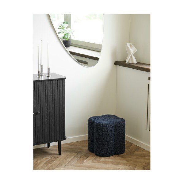 Tumesinine bouclé kangast taburet Durban - House Nordic-image-2