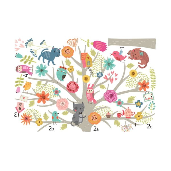 Laste seinakleebiste komplekt Skandinaavia puu - Ambiance-image-1