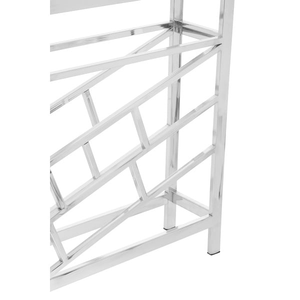 Hõbedane läikiv metallist veiniriiul 12 pudelile Barolo - Premier Housewares-image-3