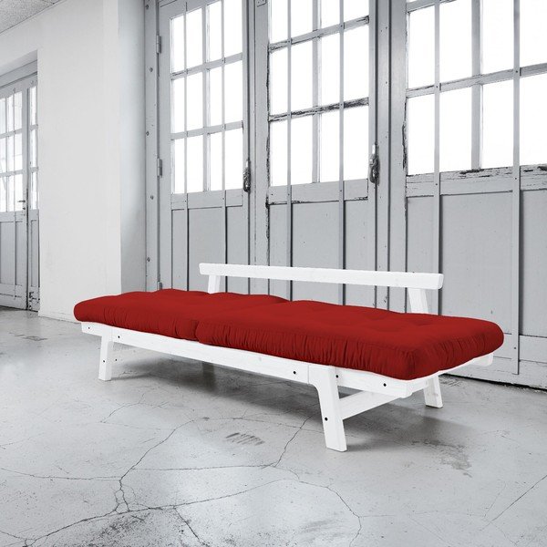 Rozkládací pohovka Karup Step White/Red-image-2