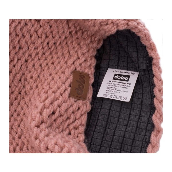Roosa käsitsi kootud müts Peach - DOKE-image-3