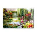 Seinamaal lõuendil Impressionistlik aed, 70 x 45 cm Claude Monet - Colorful Water Lily Pond - Wallity