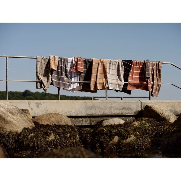 Must/helehall puuvillane rätik 50x100 cm Sauna - Zone-image-4