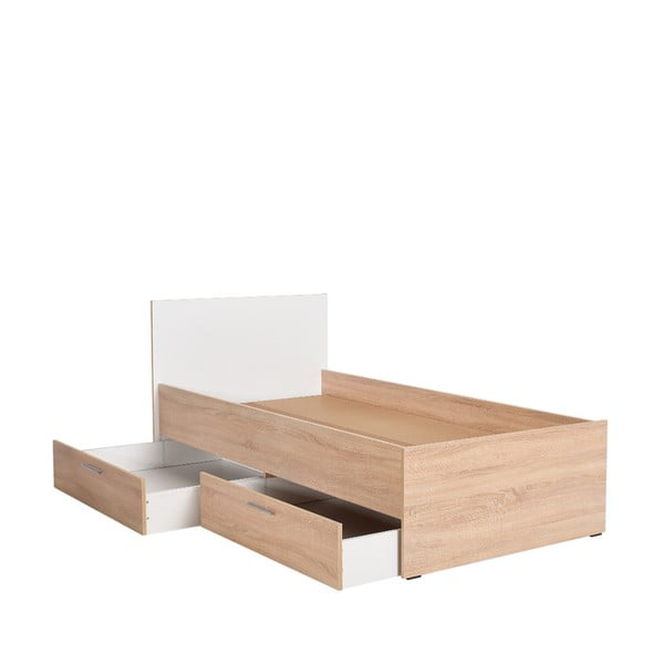 Valge/loomuliku värvi lastevoodi koos panipaigaga 90x190 cm - Kalune Design-image-3