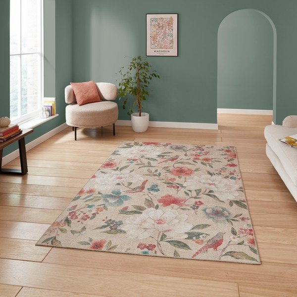 Beež pestav vaip 122x170 cm Pipa Floral - Catherine Lansfield-image-2