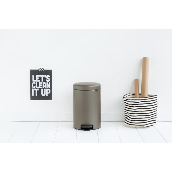 Hall terasest prügikast 12 l NewIcon - Brabantia-image-1