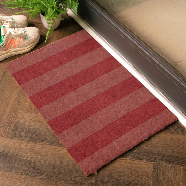 Kookoskiududest uksematt 40x60 cm Pink Stripe - Artsy Doormats-image-1