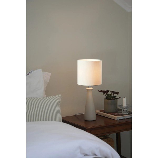 Kreem lauavalgusti tekstiilist varjuga (kõrgus 42 cm) Birillo - Markslöjd-image-1