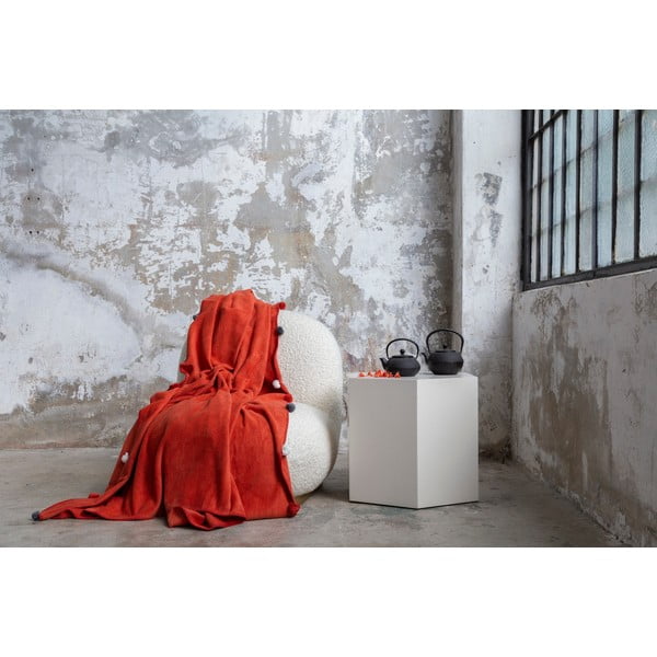 Tellisevärvi fliisist voodikate 150x200 cm Pom Pom - Mijolnir-image-2