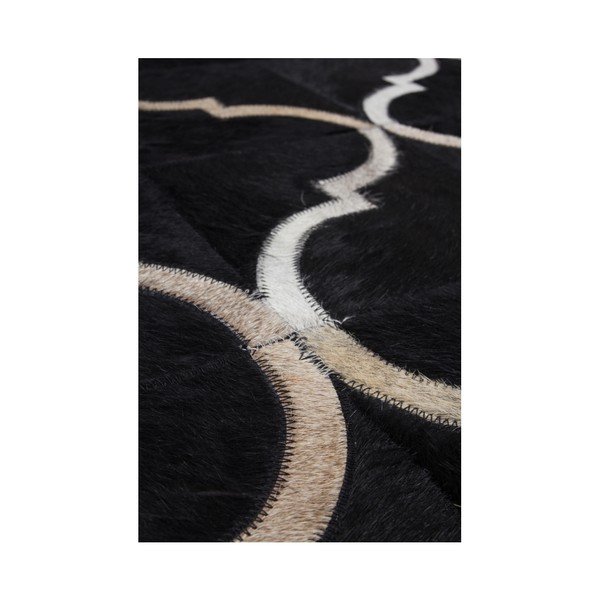 Černý kožený koberec Eclipse,120x170cm-image-3