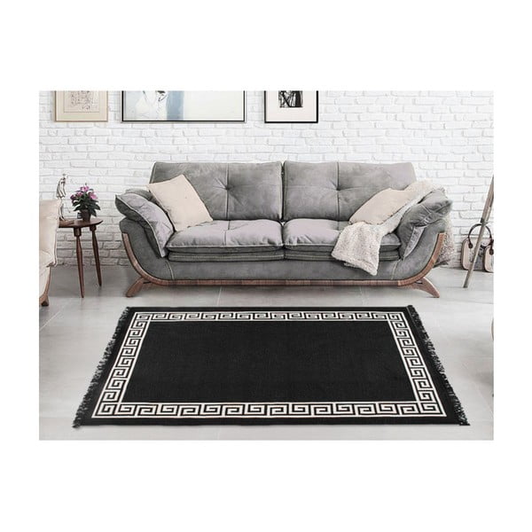 Beeži ja musta värvi kahepoolne vaip Justed, 80 x 150 cm - Cihan Bilisim Tekstil-image-2