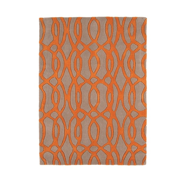 Vlněný koberec Wire Orange 160x230 cm