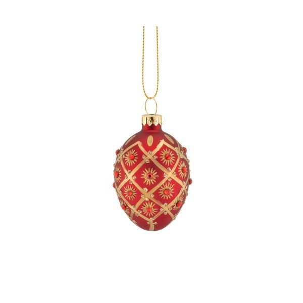 Klaasist jõulukuulid, 4 tk, 4 cm Diamante Oval – Sass & Belle-image-3
