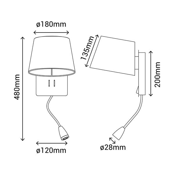 Valge-pronksivärvi seinalamp - SULION-image-3