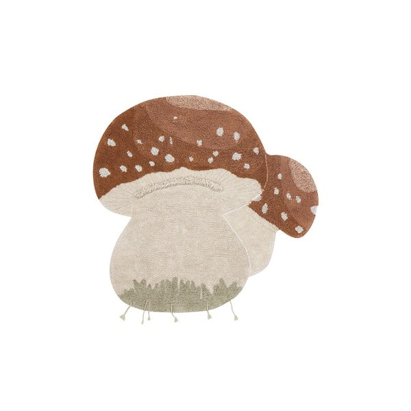 Kreem pestav käsitsi kootud puuvillane laste vaip 120x120 cm. Boletus - Lorena Canals