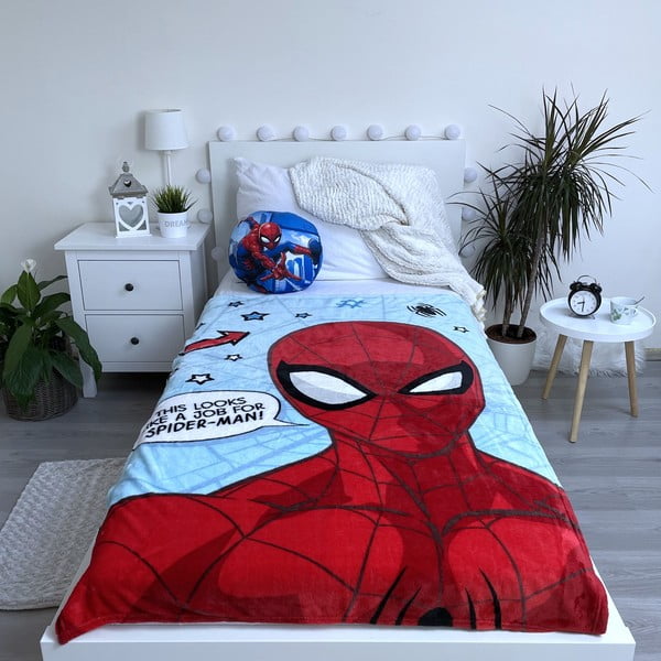 Punane-sinine mikroflanellist lastetekk 100x150 cm Spiderman - Jerry Fabrics-image-2