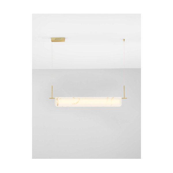 Kreemikas/messingvärvi LED-rippvalgusti marmorist dekooriga, hämardatav Aider - Nova Luce-image-4