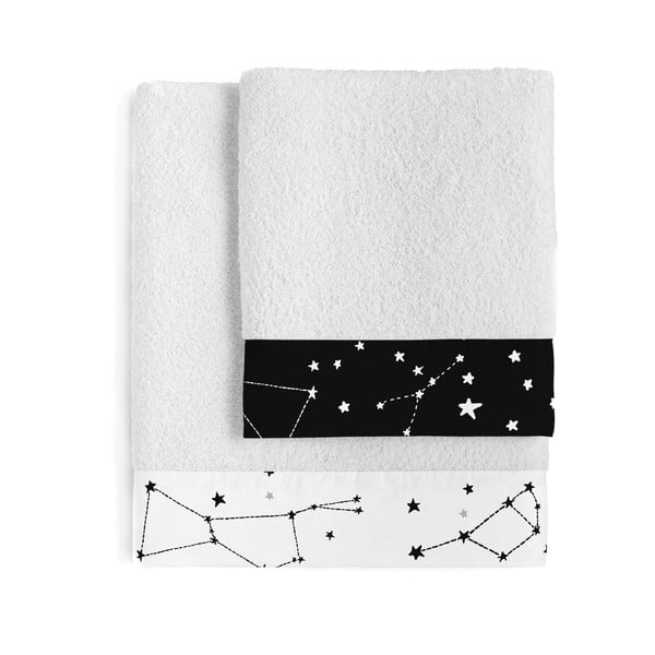2 puuvillase rätiku komplekt Constellation - Blanc