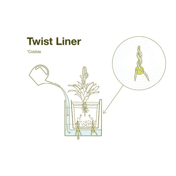 Basiiliku roheline isevoolav pott Trio, 40 x 14 cm Cobble - Flower Lover-image-2