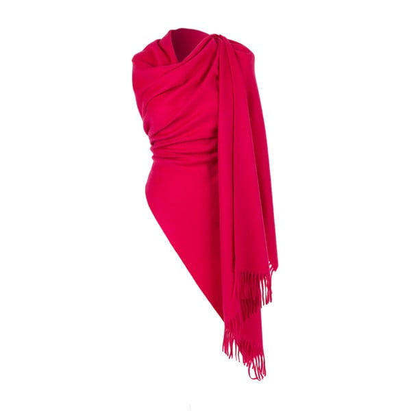 Růžový kašmírový šátek Hogarth, 190 x 70 cm