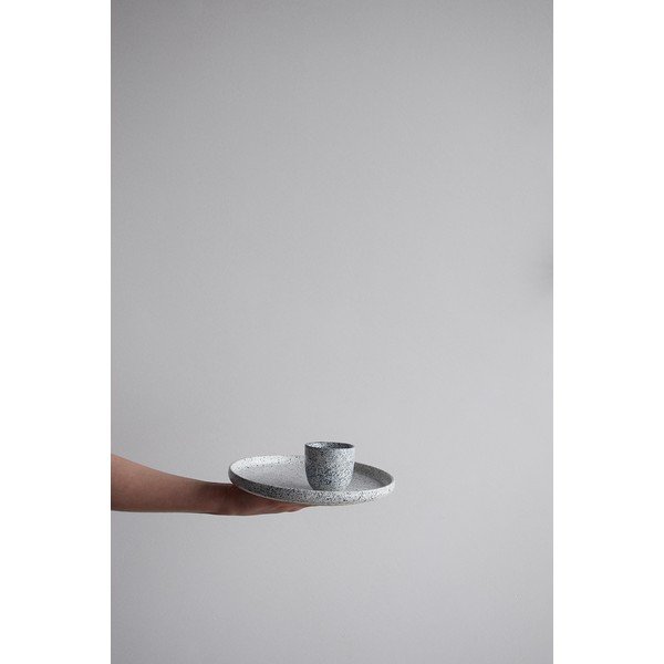 Valge ja must keraamiline taldrik, ø 20 cm Mess - ÅOOMI-image-3