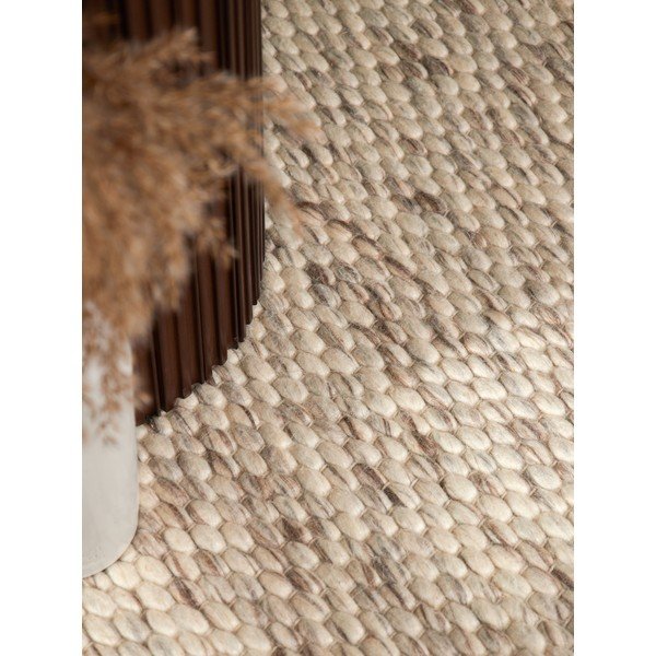 Beež/naturaalne käsitsi kootud villane ümmargune vaip ø 160 cm Lyon Beans - Elle Decoration-image-3