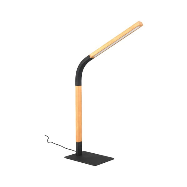 Must-puiduvärvi dimmerdatav LED laualamp puidust varjuga  (kõrgus 73,5 cm). Norris - Trio-image-2