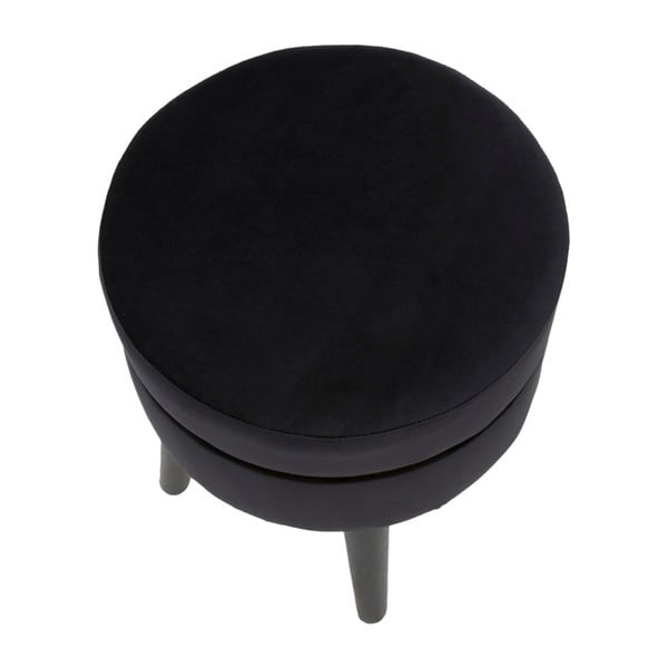 Must polsterdatud jakkar Paris, ⌀ 35 cm - Mauro Ferretti-image-4