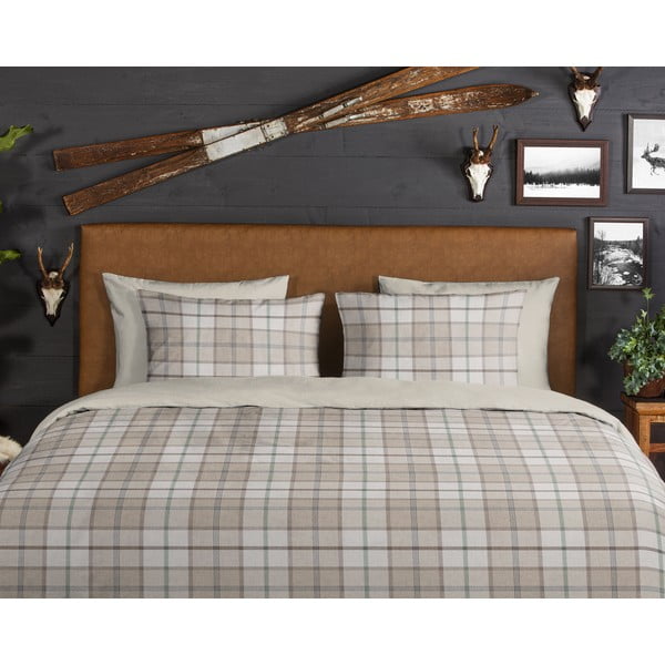 Helepruun flanellist voodipesu üheinimesevoodile 140x200 cm Bernardus - Good Morning-image-3