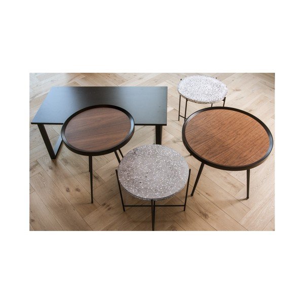 Šedý odkládací stolek Leitmotiv Terrazzo-image-3