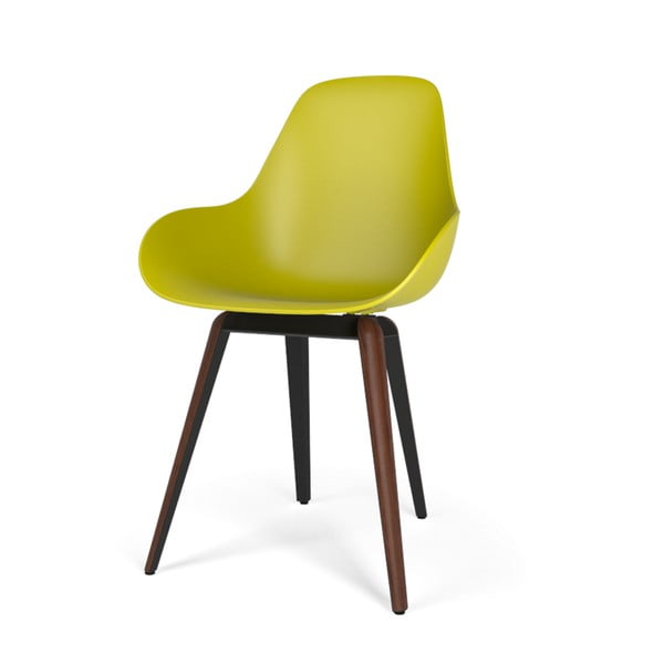 Žlutá židle s tmavým podnožím Kubikoff Slice