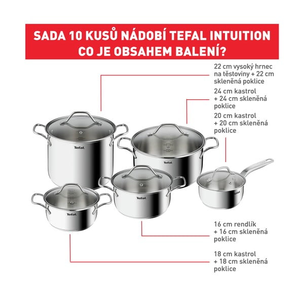 Roostevaba terasest köögitarvete komplekt 10 tk Intuition - Tefal-image-2