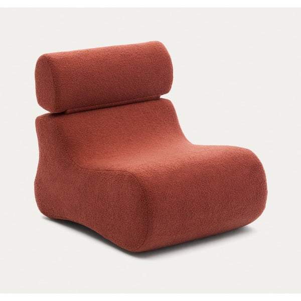 Terrakottapunane bukleekangast tugitool Club - Kave Home-image-3