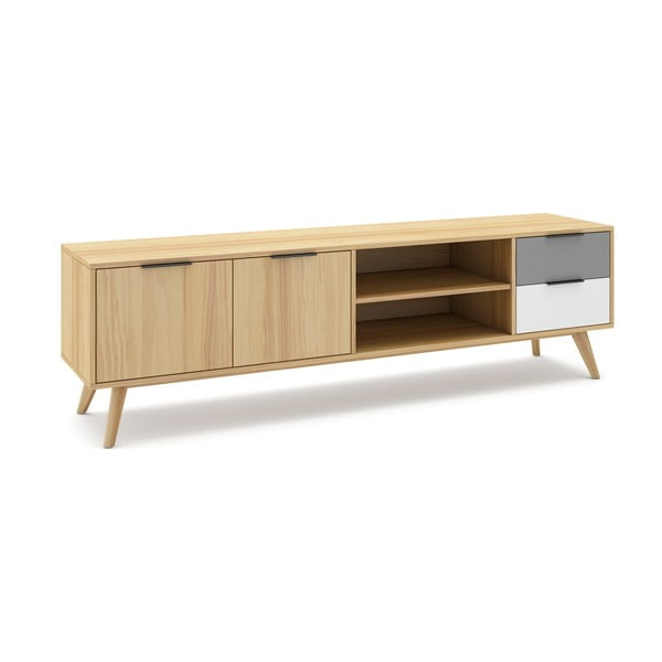 Naturaalset värvi männipuidust telerilaud 180x53 cm Elfa - Marckeric-image-3