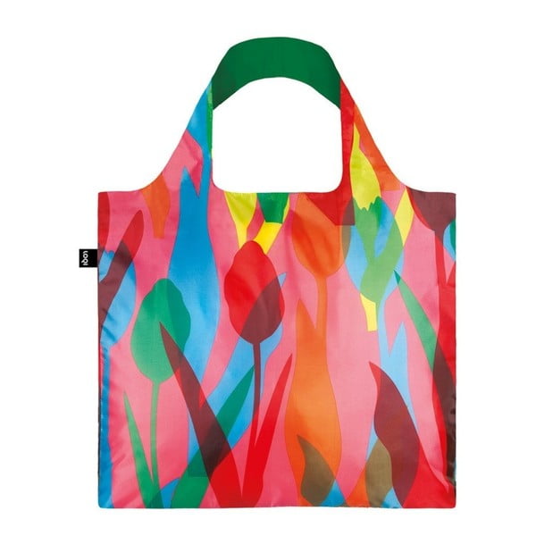 Skládací nákupní taška s kapsičkou LOQI Tulips
