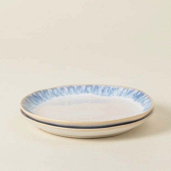 Valge/sinine keraamiline magustoidutaldrik ø 22 cm Brisa - Costa Nova-image-2