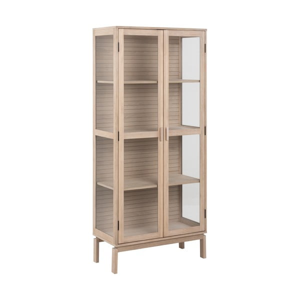 Vitriinkapp tammepuidust naturaalses värvitoonis 80x180 cm Linley - Actona-image-2