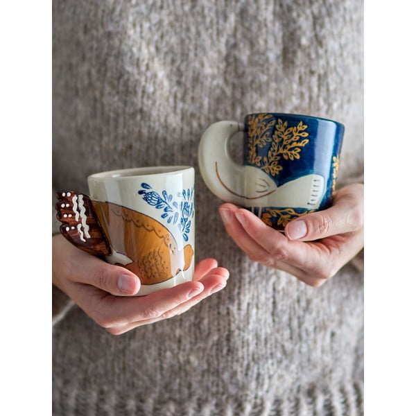 Kreemjas keraamiline kruus 260 ml Hezha - Bloomingville-image-2