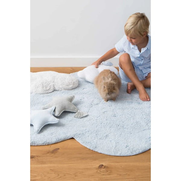 Helesinine pestav käsitsi kootud puuvillane laste vaip 70x100 cm Mini Dream - Lorena Canals-image-3