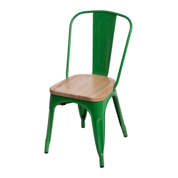 Tmavě zelená židle D2 Paris Ash Wood