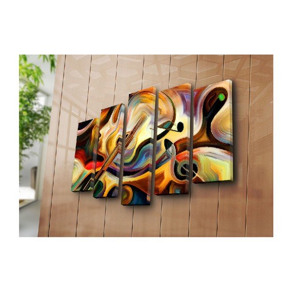 Mitmeosaline maal Abstraktne muusika, 105 x 70 cm - Wallity-image-2