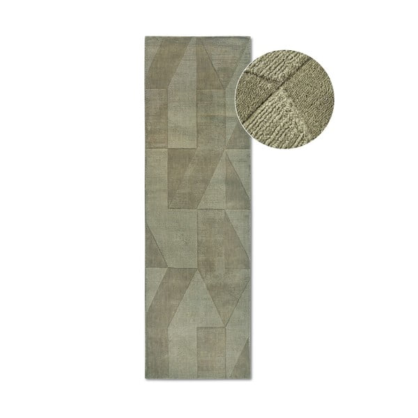 Roheline käsitsi kootud villane koridorivaip 80x250 cm Ursule - Villeroy&Boch